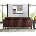 Hydeline Maui Premium Top Grain Leather Sofa with Feather, Memory Foam, and Spring Support