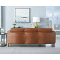 Hydeline Maui Premium Top Grain Leather Sofa with Feather, Memory Foam, and Spring Support