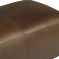 Poly & Bark Denver Leather Ottoman - Authentic Full Grain Italian Leather