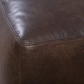 Poly & Bark Denver Leather Ottoman - Authentic Full Grain Italian Leather