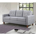 Rossetti Mid-Century Tufted Fabric Sofa