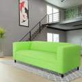 Mid-Century Modern 3-Seater Sofa by Coast to Coast Sofas - Upholstered Faux Leather with Solid Wood Frame