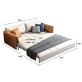 JASIWAY 65.4-Inch Vegan Leather Sleeper Sofa Bed