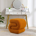 Contemporary S-Shape Ottoman Makeup Stool and Footrest for Living Room and Bedroom