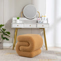 Contemporary S-Shape Ottoman Makeup Stool and Footrest for Living Room and Bedroom