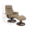 Fjords Mustang Leather Reclining Chair with Ottoman