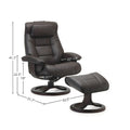 Fjords Mustang Leather Reclining Chair with Ottoman
