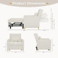 AECOJOY 3-in-1 Convertible Sleeper Sofa Chair with Pillow and Adjustable Backrest