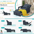 AECOJOY 3-in-1 Convertible Sleeper Sofa Chair with Pillow and Adjustable Backrest
