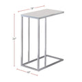 Chrome and White Glass Top Accent Table