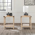 Set of 2 Middlebrook Kujawa 18-Inch X-Side Accent Tables