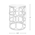 FirsTime & Co. Gilded Circles Iron Table - 16.75 x 16.75 x 22 in, American Design