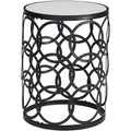 FirsTime & Co. Gilded Circles Iron Table - 16.75 x 16.75 x 22 in, American Design