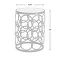 FirsTime & Co. Gilded Circles Iron Table - 16.75 x 16.75 x 22 in, American Design