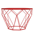 Malibu 22 Modern Octagonal Coffee Table with Tempered Glass Top and Durable Metal Geometric Base for Living Room or Office