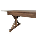 9' x 40" Rustic Solid Pine Folding Dining Table - Antique Style
