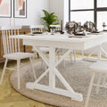9' x 40" Rustic Solid Pine Folding Dining Table - Antique Style