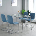 4-Piece Modern Dining Chair Set with Metal Legs