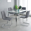 4-Piece Modern Dining Chair Set with Metal Legs