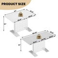 Clihome Glossy Wood Expandable Dining Table for 6 Guests