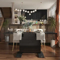 Clihome Glossy Wood Expandable Dining Table for 6 Guests
