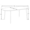 LeisureMod Tule Collection 7-Piece Black Steel Dining Set with 6 Chairs and Table