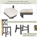 Nestfair 6-Piece Counter Height Dining Set with Chairs and Bench