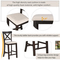 Nestfair 6-Piece Counter Height Dining Set with Chairs and Bench