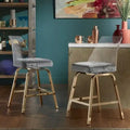 iNSPIRE Q Bold Lennox Velvet Counter Height Stools - Set of 2