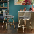 iNSPIRE Q Bold Lennox Velvet Counter Height Stools - Set of 2