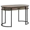 Leick Home Modern Oval Desk with Metal Legs