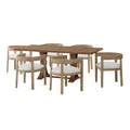Christopher Knight Home 7-Piece Dining Set with Hudson Fabric and Wood