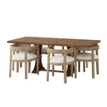 Christopher Knight Home 7-Piece Dining Set with Hudson Fabric and Wood