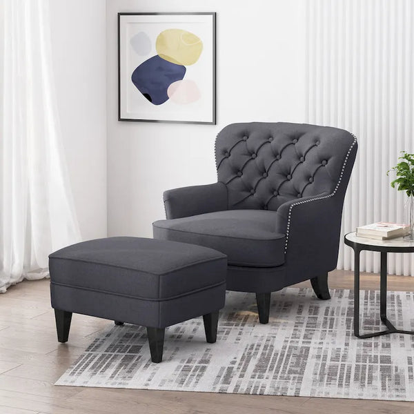 Christopher Knight Home Correia Club Chair and Ottoman Duo