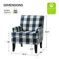 Akorda French Country Armchair with Nailhead Detailing and Sturdy Solid Wood Legs by HULALA HOME