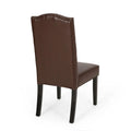 Set of 2 Harriet Modern Tufted Faux Leather Dining Chairs by Christopher Knight Home - Dimensions: 21.5" L x 25.75" W x 41.5" H