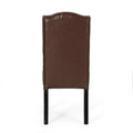 Set of 2 Harriet Modern Tufted Faux Leather Dining Chairs by Christopher Knight Home - Dimensions: 21.5" L x 25.75" W x 41.5" H