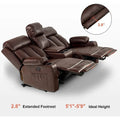 MCombo Faux Leather Electric Reclining Sofa with Heat and Massage - Models 6095/6075/6077