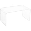 HomCom 32-Inch Long Clear Acrylic Waterfall Coffee Table - 20mm Thick Rectangle Design