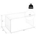HomCom 32-Inch Long Clear Acrylic Waterfall Coffee Table - 20mm Thick Rectangle Design