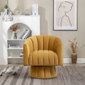 SEYNAR Contemporary Glam Velvet Round Swivel Accent Barrel Chair for Living Room