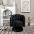 SEYNAR Contemporary Glam Velvet Round Swivel Accent Barrel Chair for Living Room