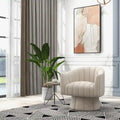SEYNAR Contemporary Glam Velvet Round Swivel Accent Barrel Chair for Living Room