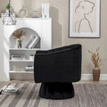 SEYNAR Contemporary Glam Velvet Round Swivel Accent Barrel Chair for Living Room