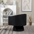 SEYNAR Contemporary Glam Velvet Round Swivel Accent Barrel Chair for Living Room