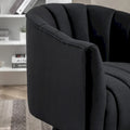 SEYNAR Contemporary Glam Velvet Round Swivel Accent Barrel Chair for Living Room
