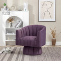 SEYNAR Contemporary Glam Velvet Round Swivel Accent Barrel Chair for Living Room