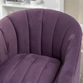 SEYNAR Contemporary Glam Velvet Round Swivel Accent Barrel Chair for Living Room