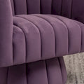 SEYNAR Contemporary Glam Velvet Round Swivel Accent Barrel Chair for Living Room