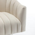 SEYNAR Contemporary Glam Velvet Round Swivel Accent Barrel Chair for Living Room